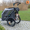 Bild in Galerie-Betrachter laden, Erlebe tolle Radabenteuer mit dem Trixie Fahrrad-Anhänger (Grösse L) für Hunde! Dieser Anhänger ist der ideale Begleiter für längere Ausflüge und besonders vorteilhaft für schnell ermüdete oder ältere Hunde.