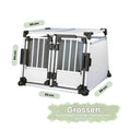 Bild in Galerie-Betrachter laden, Die Auto Doppel-Hunde-Transportbox von Trixie sorgt nicht nur für Stabilität und Sicherheit, sondern überzeugt auch durch ihre geräuscharme Eigenschaft, damit sich deine Hund wohler fühlen.