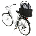 Bild in Galerie-Betrachter laden, Der Fahrradkorb Long bietet mit seiner extra langen Ausführung und dem stabilen Metallrahmen eine besonders sichere und bequeme Transportlösung auf dem Gepäckträger (6–16 cm Breite). Die gepolsterte Bodeneinlage mit weichem Plüsch-Bezug sorgt für Gemütlichkeit, während die Netzabdeckung mit integrierter Kurzleine Schutz und Sicherheit bietet. Besonders praktisch: Der Korb lässt sich per Klettverschlüssen vom Rahmen abnehmen - ideal auch für unterwegs.