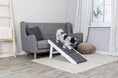 Bild in Galerie-Betrachter laden, Diese ausklappbare Hunde-Rampe ist perfekt für zu Hause. Hergestellt aus MDF und Teppich, bietet sie sicheren Halt mit ausklappbaren Stufen in verschiedenen Höhen.