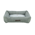 Bild in Galerie-Betrachter laden, Das Hundebett Viviana in blau-grau aus der HOME Edition überzeugt durch seine luxuriöse Webstoff- und Samt-Haptik. Der Bezug und die Polyestervlies-Füllung sorgen für optimalen Liegekomfort.