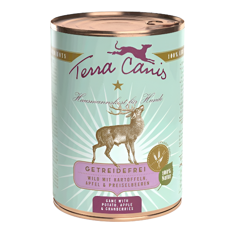 Terra Canis getreidefrei - Wild m. Kartoffel, Apfel & Preiselbeeren 400g