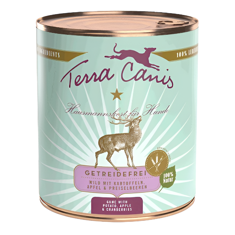 Terra Canis getreidefrei - Wild m. Kartoffel, Apfel & Preiselbeeren 800g