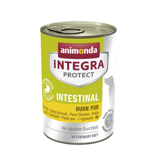 INTEGRA PROTECT Intestinal Huhn - das Diätfutter, das schmeckt, kombiniert leicht verdauliche tierische Proteine mit bekömmlichem Reis, um die Regeneration des Magen-Darm-Traktes zu unterstützen.