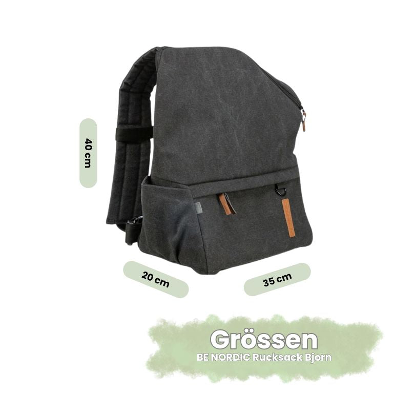 Praktische Zusatztaschen, ein integrierter Kotbeutelspender und eine Kurzleine machen ihn zum perfekten Begleiter. Mit dem BE NORDIC Rucksack Bjorn wird der Transport deines Lieblings einfach und entspannt.