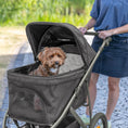 Bild in Galerie-Betrachter laden, Der Buggy für Hunde in schwarz von Trixie ist die perfekte Lösung, wenn dein Vierbeiner nicht mehr so lange laufen kann oder sich unterwegs eine Pause wünscht.
