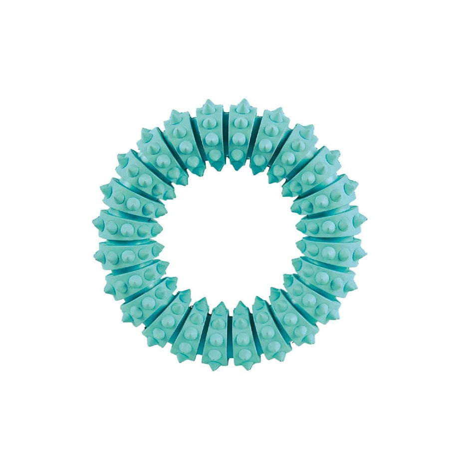 Der DENTAfun Ring Mintfresh ist aus robustem Naturgummi gefertigt und mit frischem Minzgeschmack angereichert. 
