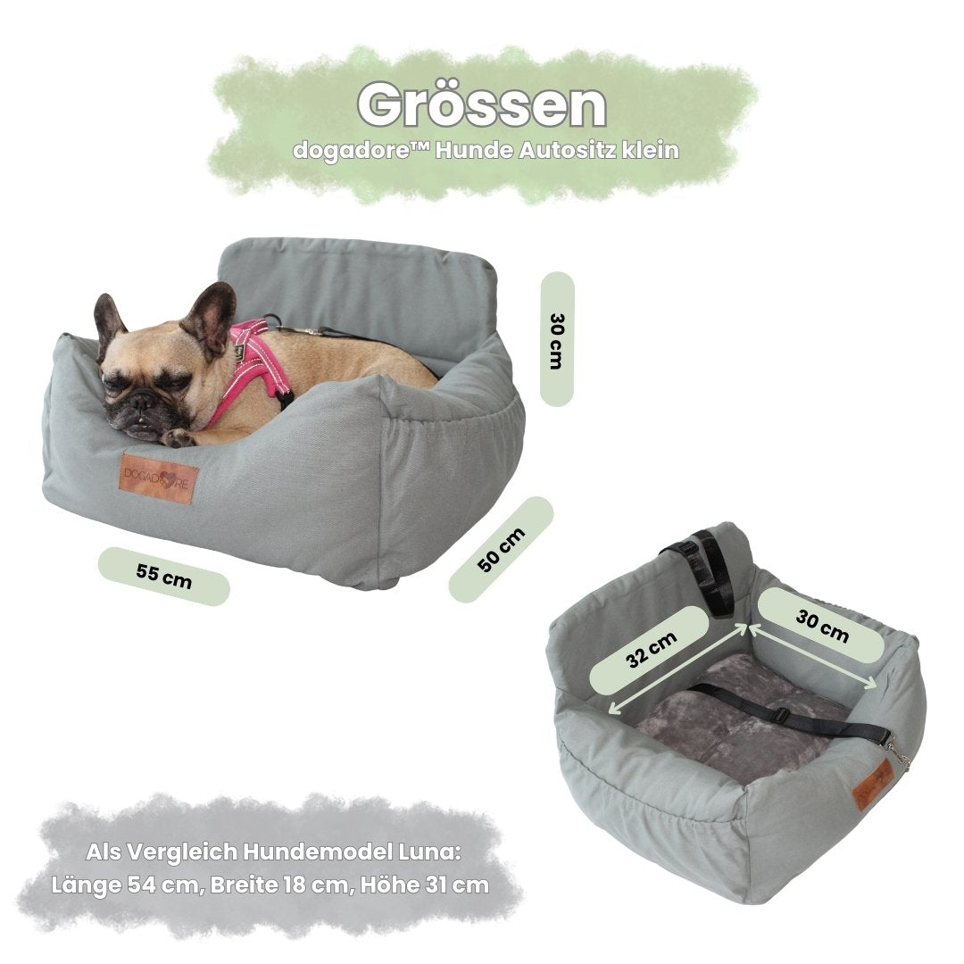 Mit dem kuscheligen und komfortablen Hunde Autositz geniesst dein Vierbeiner Sicherheit und Entspannung, egal ob auf kleiner oder grosser Fahrt. Der dogadore™ Hunde Autositz lässt sich an der Rückenlehne des Beifahrersitzes oder der Rückbank befestigen und verfügt über einen Sicherheitsgurt für deinen Liebling. Die weiche Polsterung wirkt beruhigend und der hohe Rand lässt deinen Vierbeiner wie auf Wolke 7 schlafen.