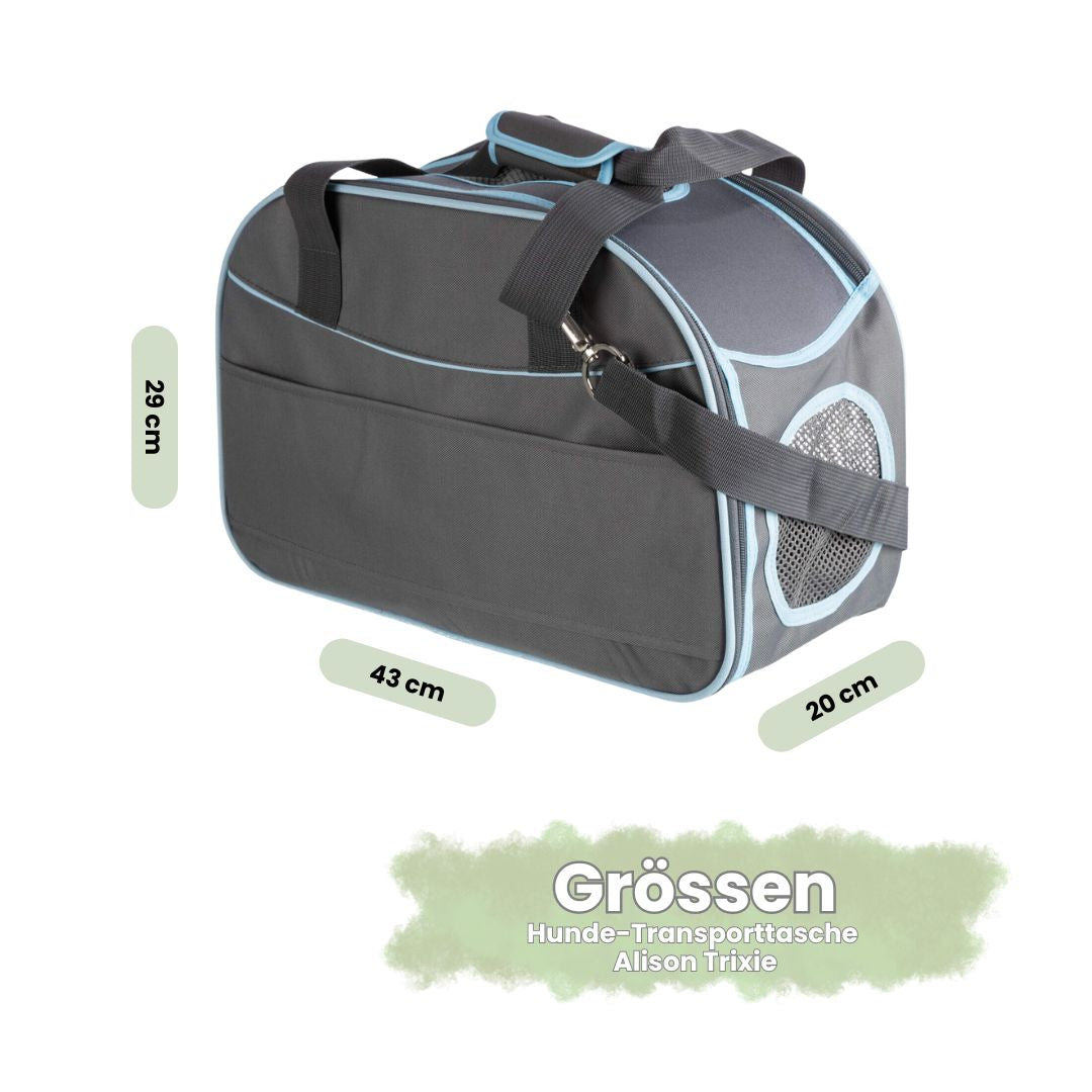 Bereit für sorgenfreie Ausflüge mit deinem Hund? Mit der Hunde-Transporttasche Alison ist dein Liebling komfortabel und sicher unterwegs.