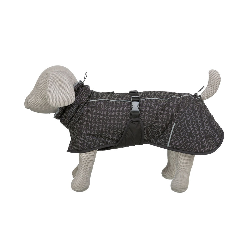 Das vollflächig reflektierende Material des Limoux Reflect Hundemantels sorgt für beste Sichtbarkeit im Dunkeln. Die leichte Wattierung hält warm, während der grosszügige Schnitt die Hinterhand schützt und Schulter- sowie Bewegungsfreiheit ermöglicht.