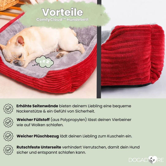 Vorteile des ComfyCloud Hundebettes im Überblick.